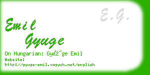 emil gyuge business card